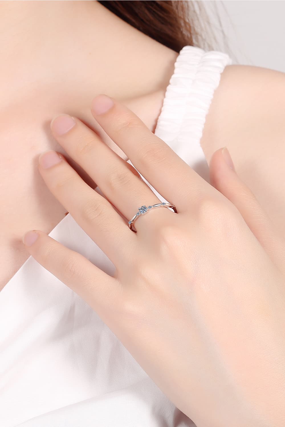 Sparkala™ 925 Sterling Silver Rhodium-Plated Beaded Ring by Sparkala