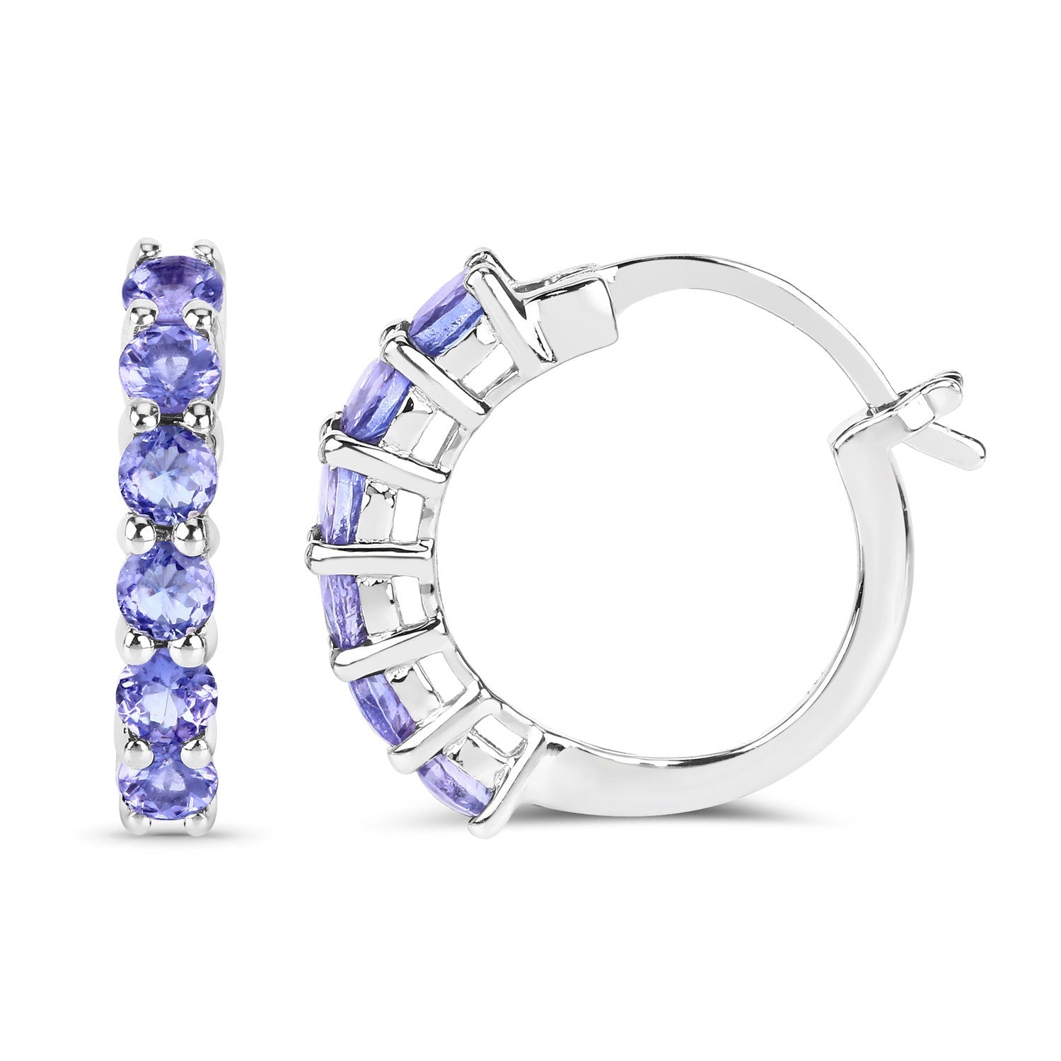 1.20 Carat Genuine Tanzanite .925 Sterling Silver Earrings DestGlow