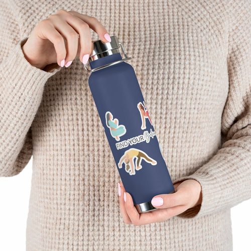 Yoga Poses Find Your Balance Insulated Bottle - 22oz Stainless Steel Vacuum Flask
