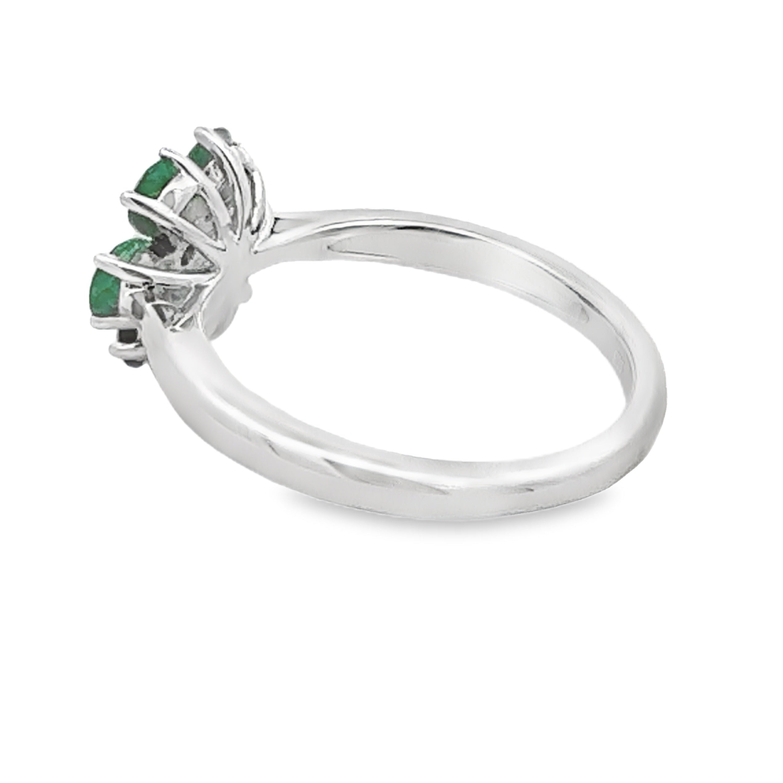 Genuine 1.14ct Emerald Zircon Ring Sterling Silver by Bids.com