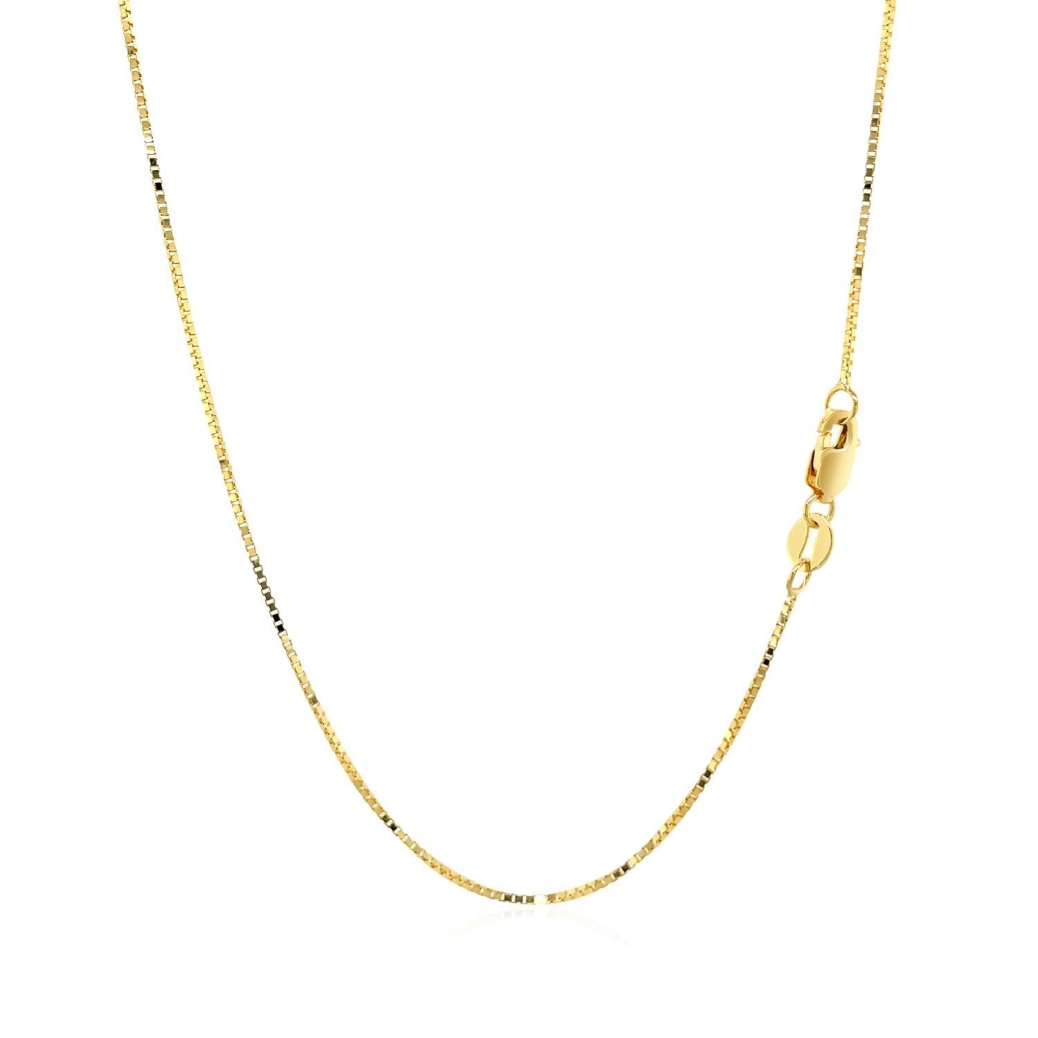 14k Yellow Gold Classic Box Chain 0.7mm by Bids.com