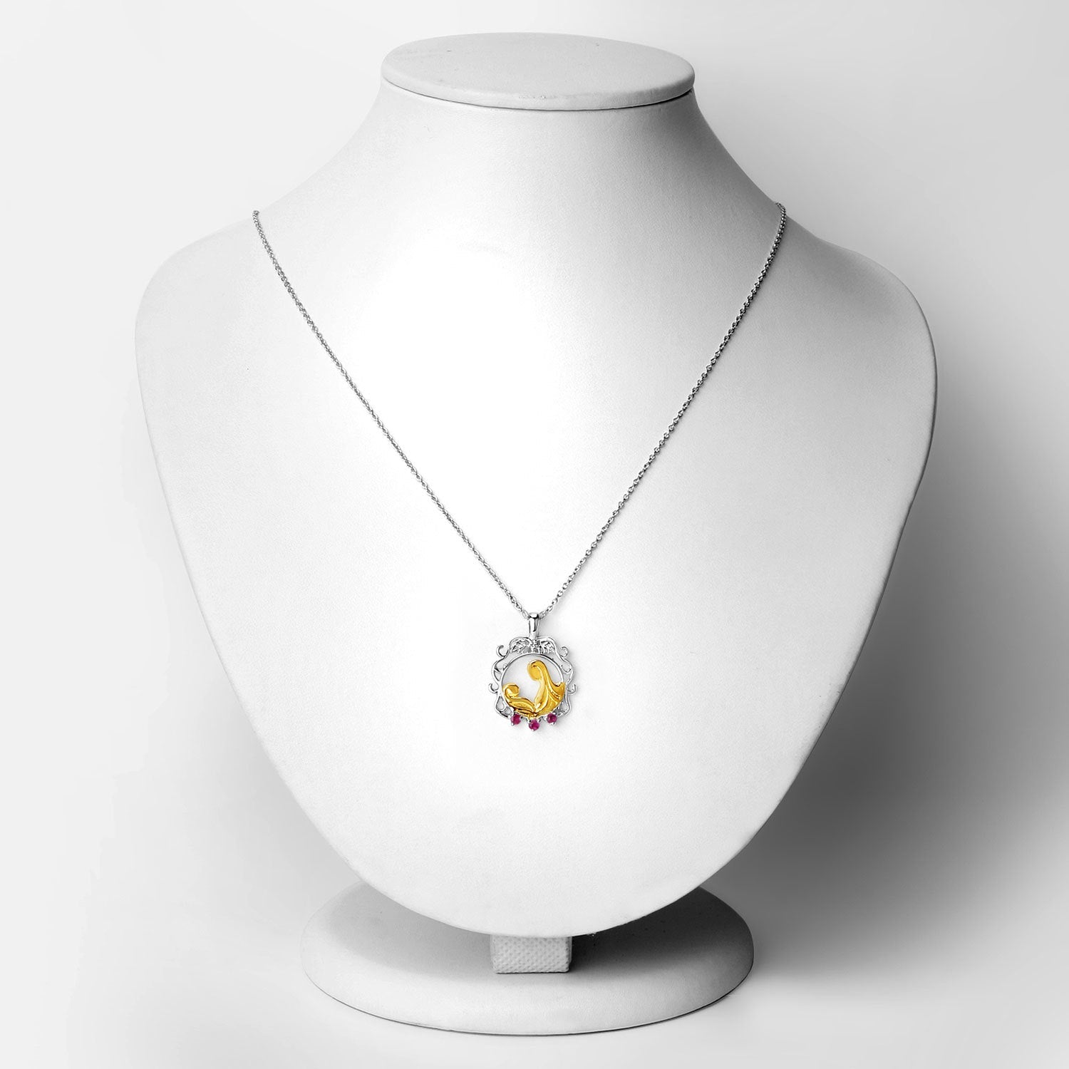0.14 Carat Genuine Ruby .925 Sterling Silver Pendant by Bids.com