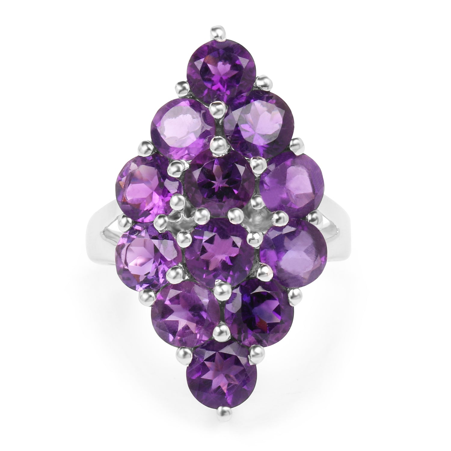 6.78 Carat Genuine Amethyst .925 Sterling Silver Ring by Bids.com
