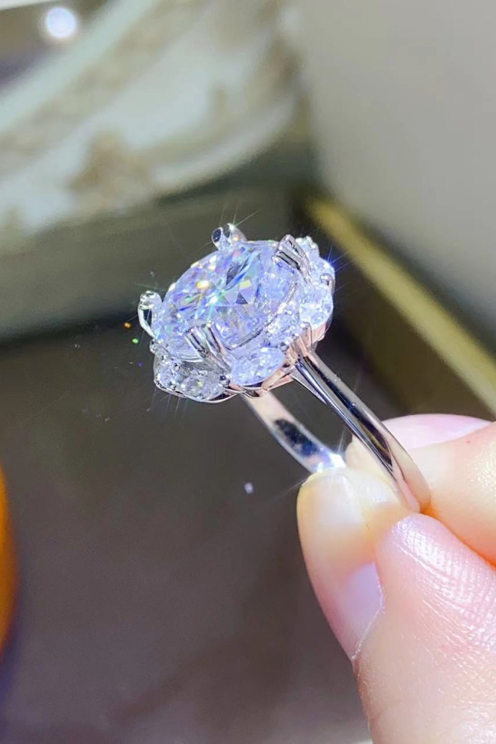 5 Carat Brilliant Round Cut Sparkala™ Platinum Over Pure Sterling Silver Ring - DestGlow