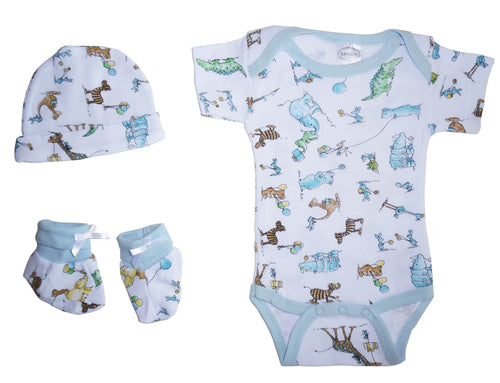 3-Piece Newborn Baby Boy Gift Set - Blue Layette Essentials