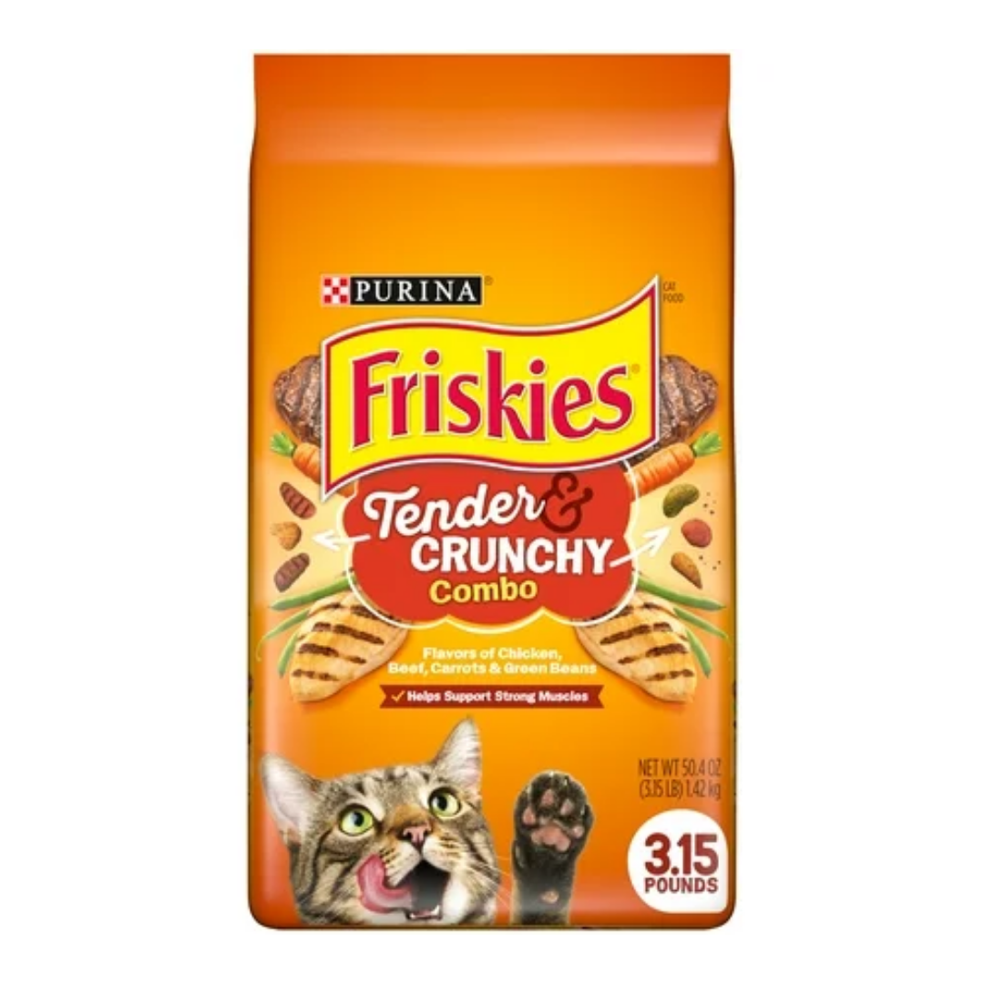 Purina Friskies Tender & Crunchy Combo Dry Cat Food (3.15 lb) DestGlow