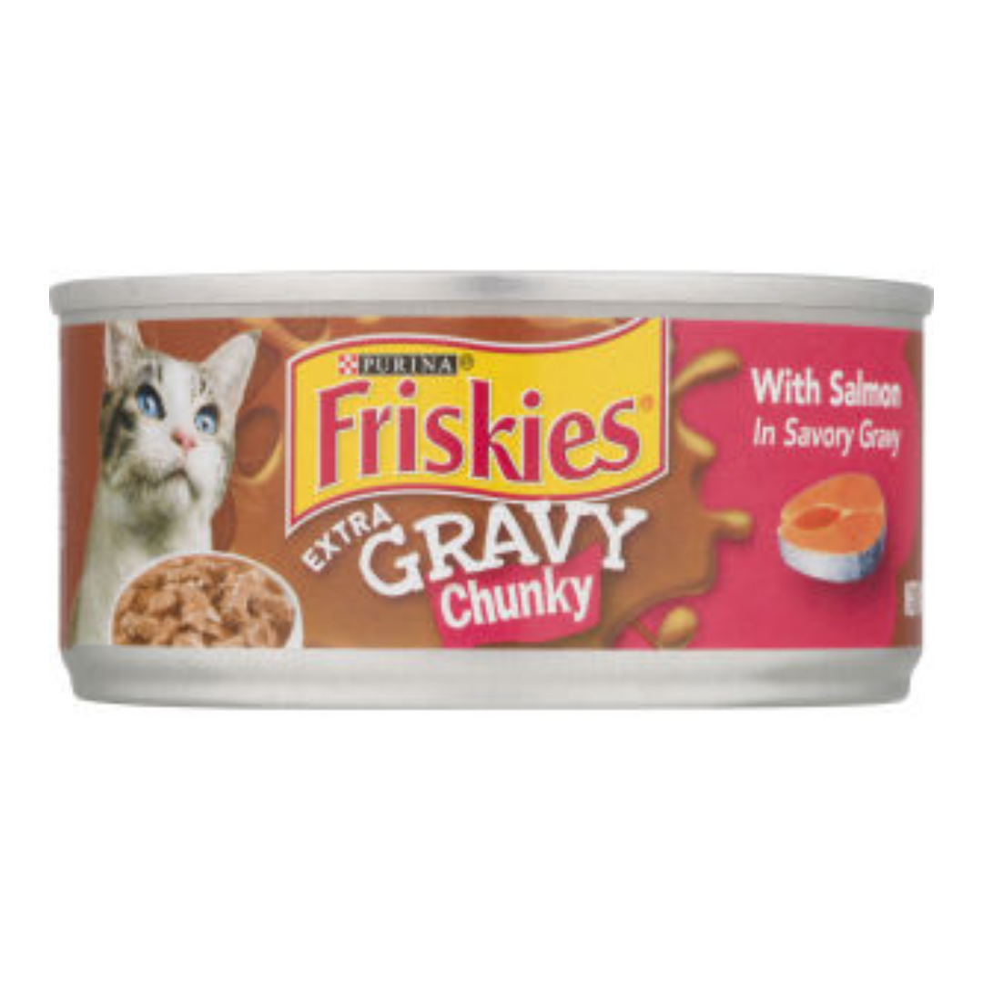 Purina Friskies Extra Gravy Chunky with Salmon in Savory Gravy (5.5 oz) DestGlow