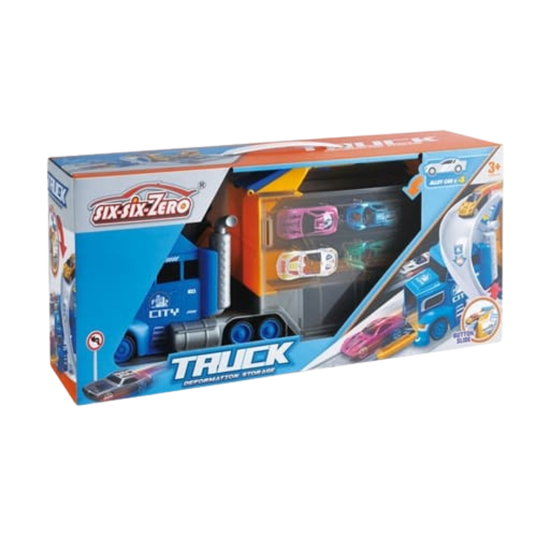 Six Six Zero City Truck Deformation Storage Playset (Blue) DestGlow