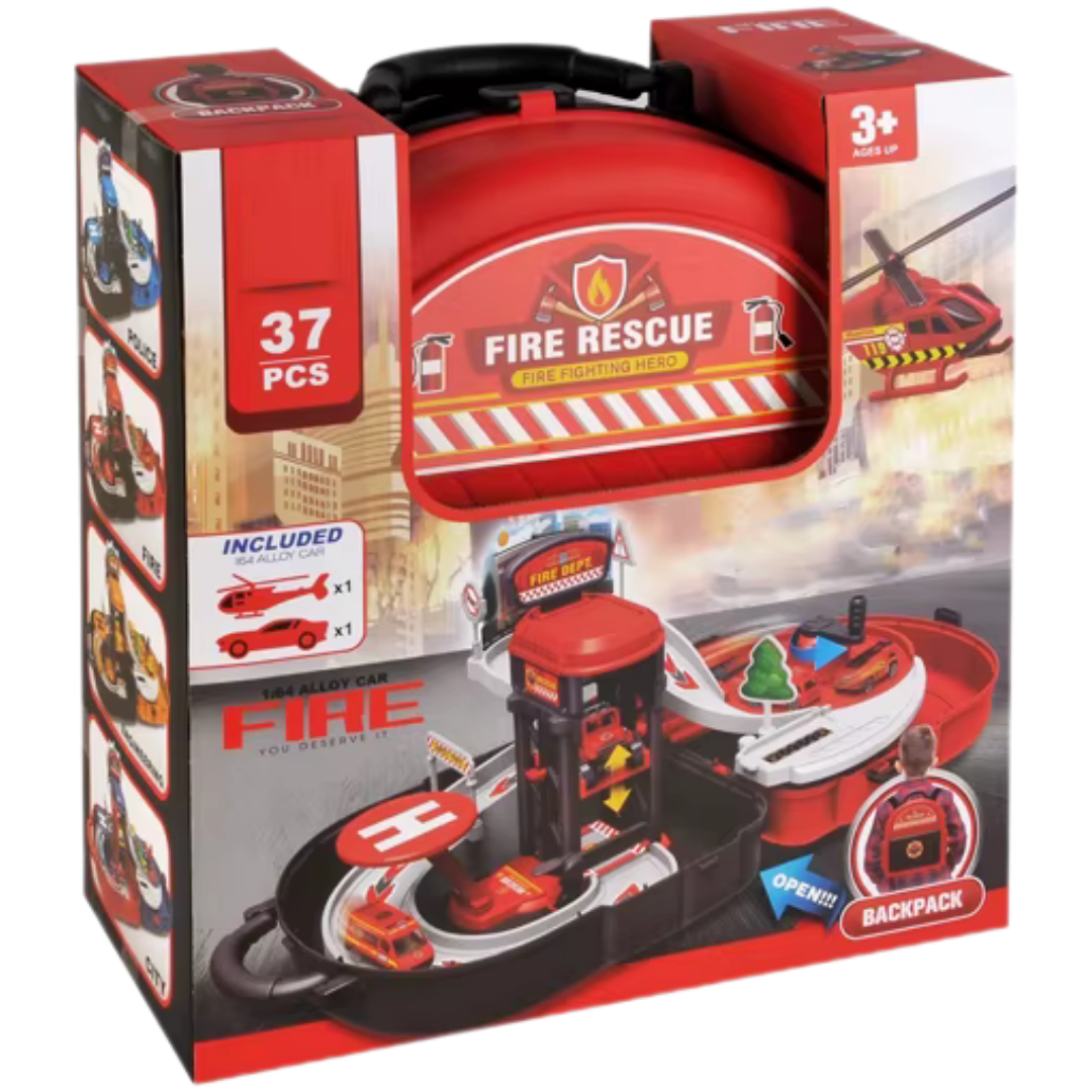 Six Six Zero DIY Fire Rescue Backpack Playset (37 Pcs) DestGlow