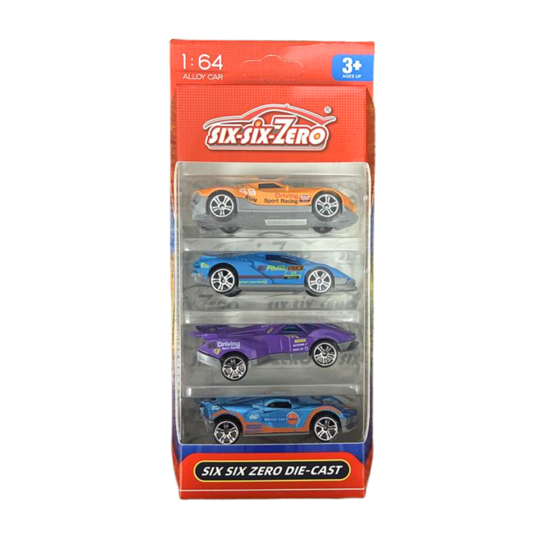 Six Six Zero 1:64 Die-Cast Alloy Racing Cars 4-Pack DestGlow