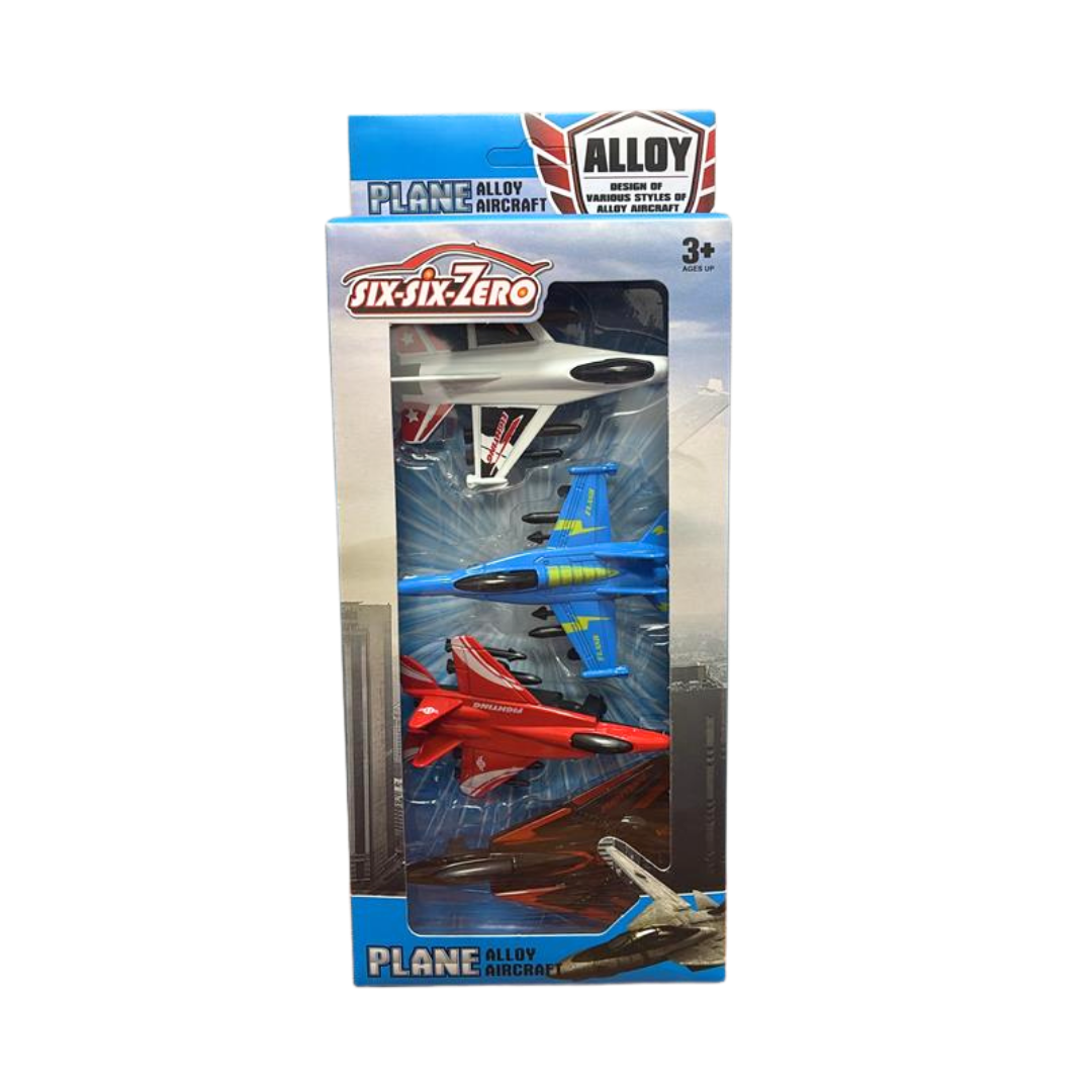 Six Six Zero Alloy Aircraft Fighter Jet 3-Pack DestGlow