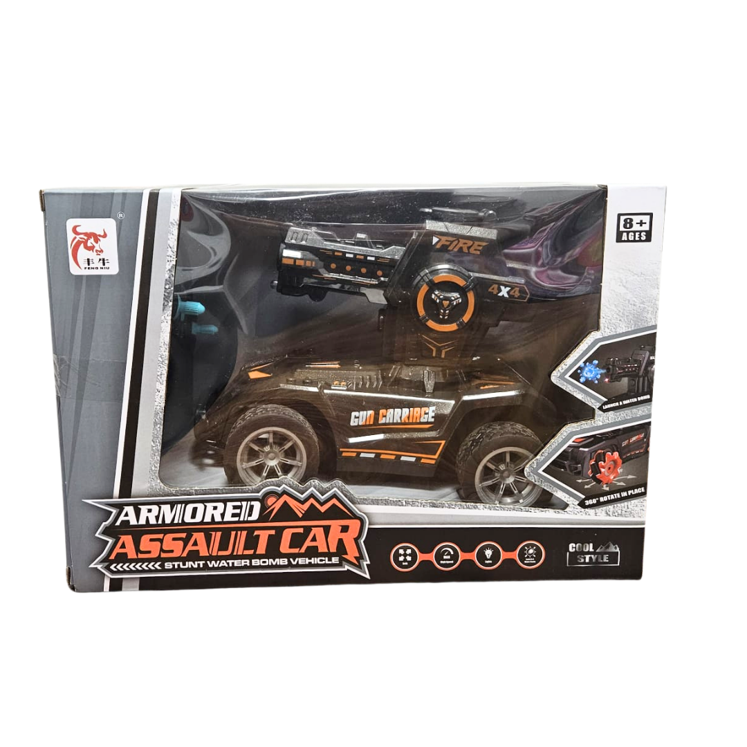 Feng Niu Armored Assault RC Stunt Car with Water Bomb Launcher by Farmacias Savia