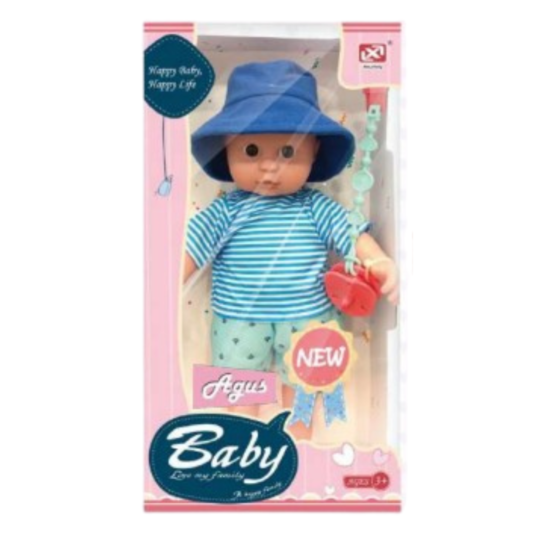 Agus Baby Boy Doll with Pacifier (3Y+) by Farmacias Savia
