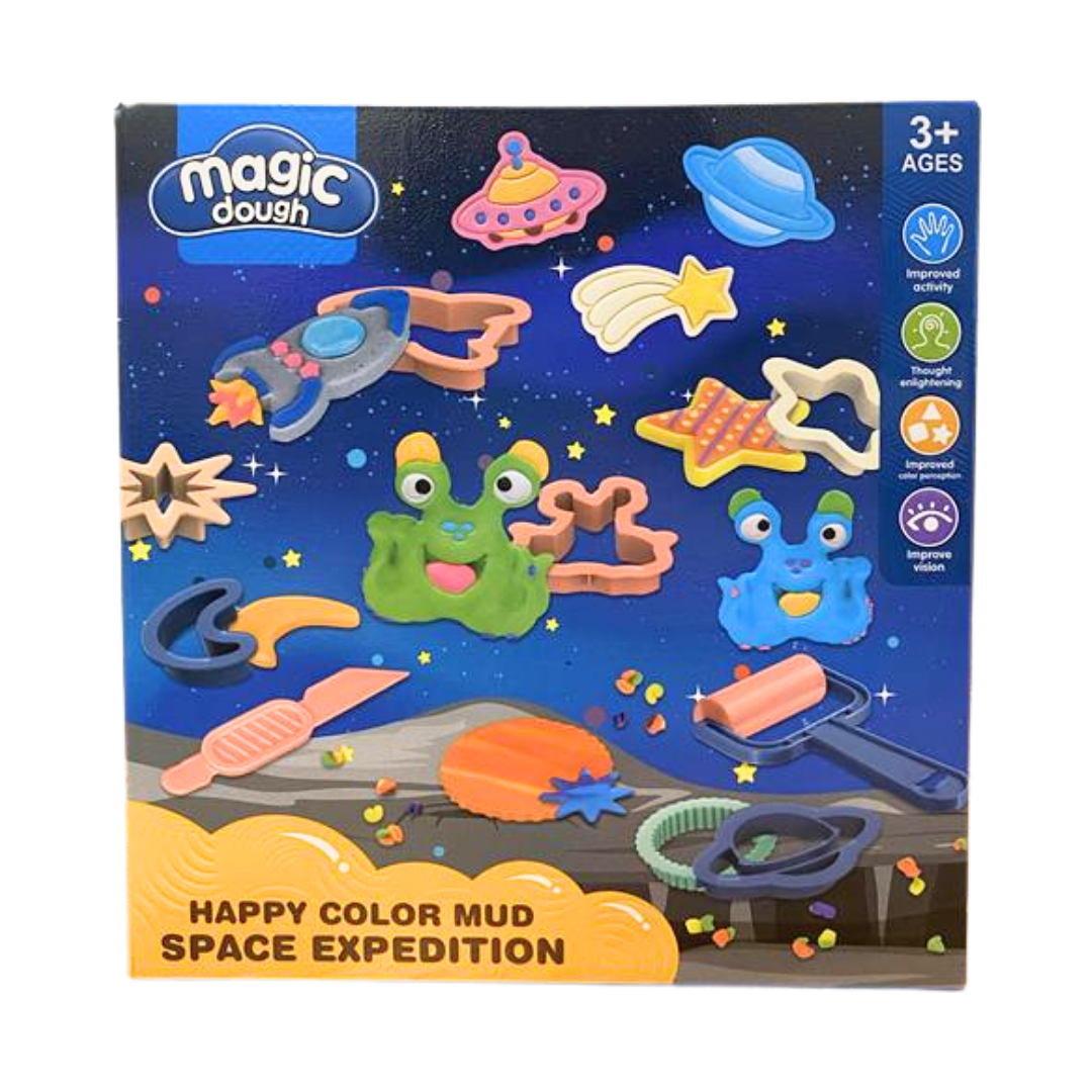 Galactic Space Explorer Modeling Dough Kit with Alien Molds DestGlow