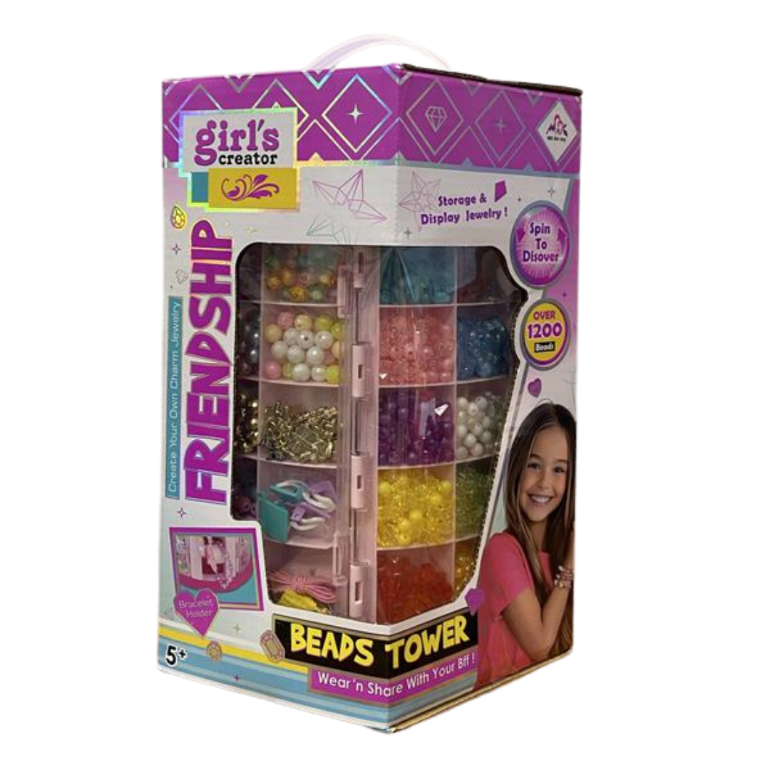 Rotating Friendship Bracelet Bead Tower Studio (1200+ Beads) DestGlow