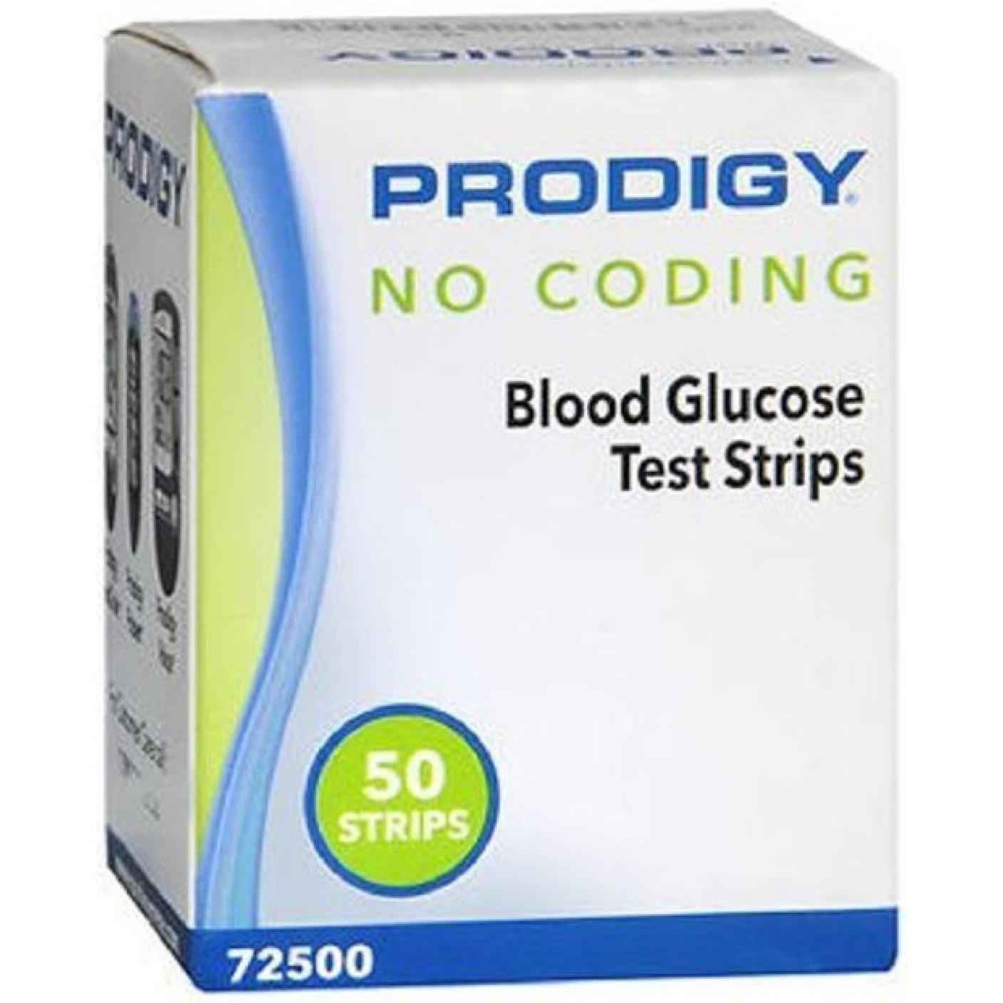 Prodigy No Coding Blood Glucose Test Strips