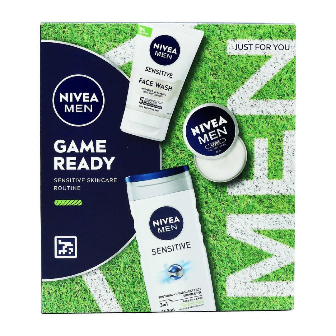 Nivea Men Game Ready Sensitive Skincare Gift Set (3-Piece) DestGlow