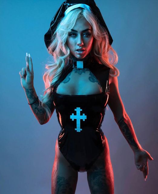 2pc Misbeheaven Nun Costume DestGlow