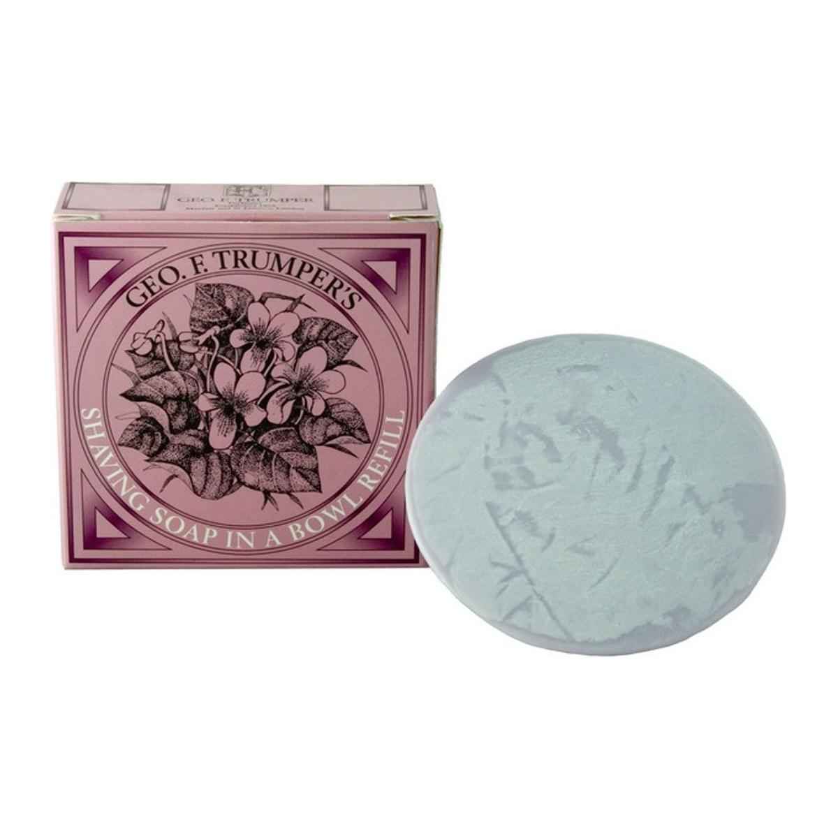 Geo. F. Trumper Violet Hard Shaving Soap Wooden Bowl 80g