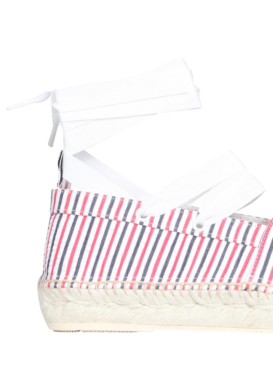Thom Browne Women Seersucker Cotton Espadrilles DestGlow