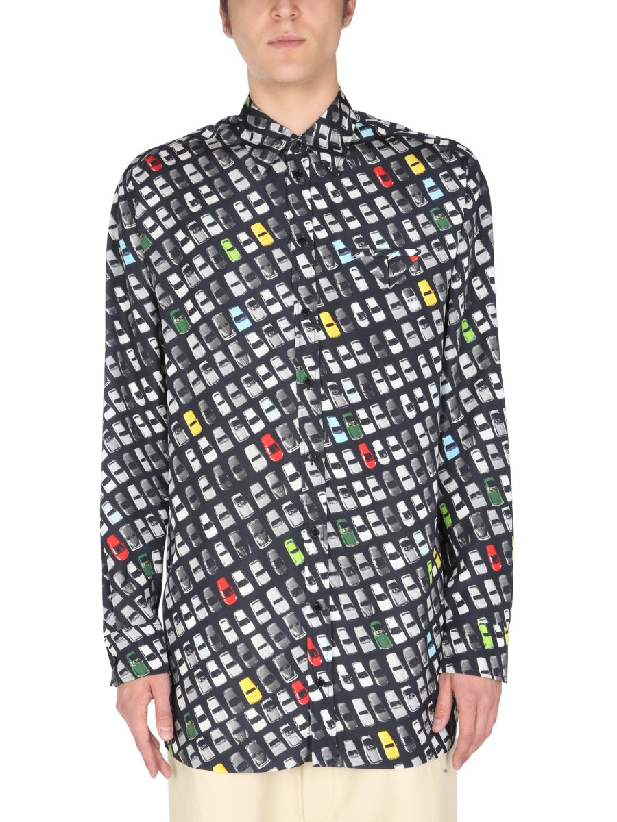 Bottega Veneta Men Shirt With Allover Print DestGlow