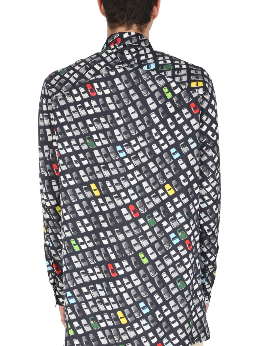 Bottega Veneta Men Shirt With Allover Print DestGlow
