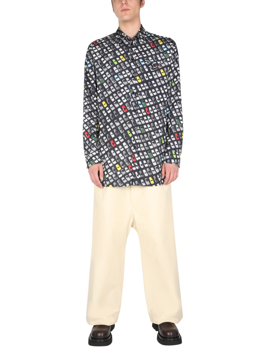 Bottega Veneta Men Shirt With Allover Print DestGlow