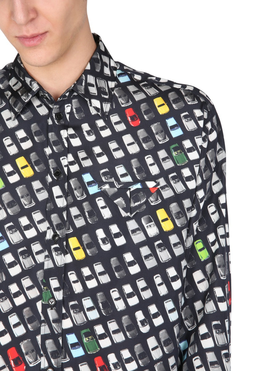 Bottega Veneta Men Shirt With Allover Print DestGlow