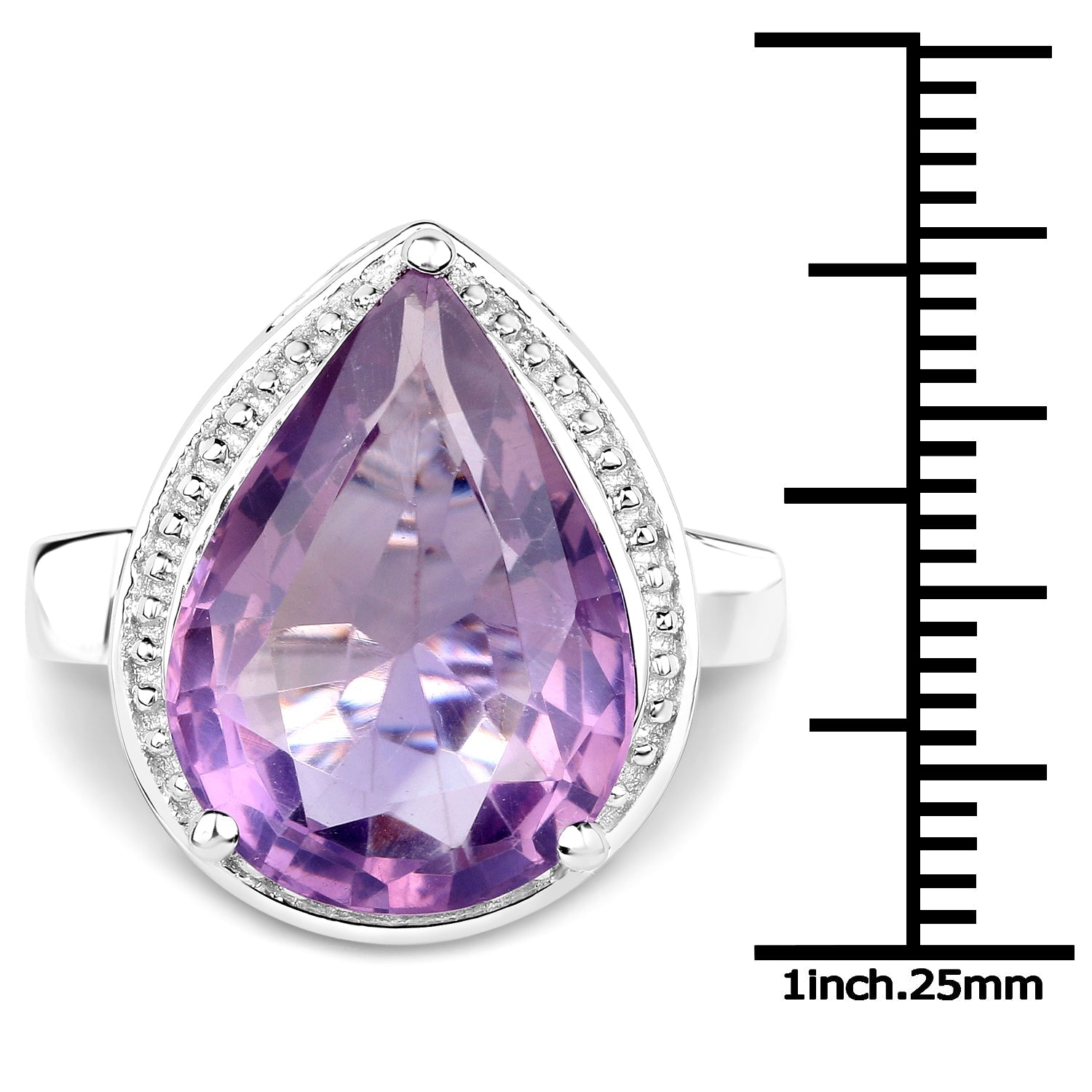 9.00 Carat Genuine Amethyst .925 Sterling Silver Ring by Bids.com