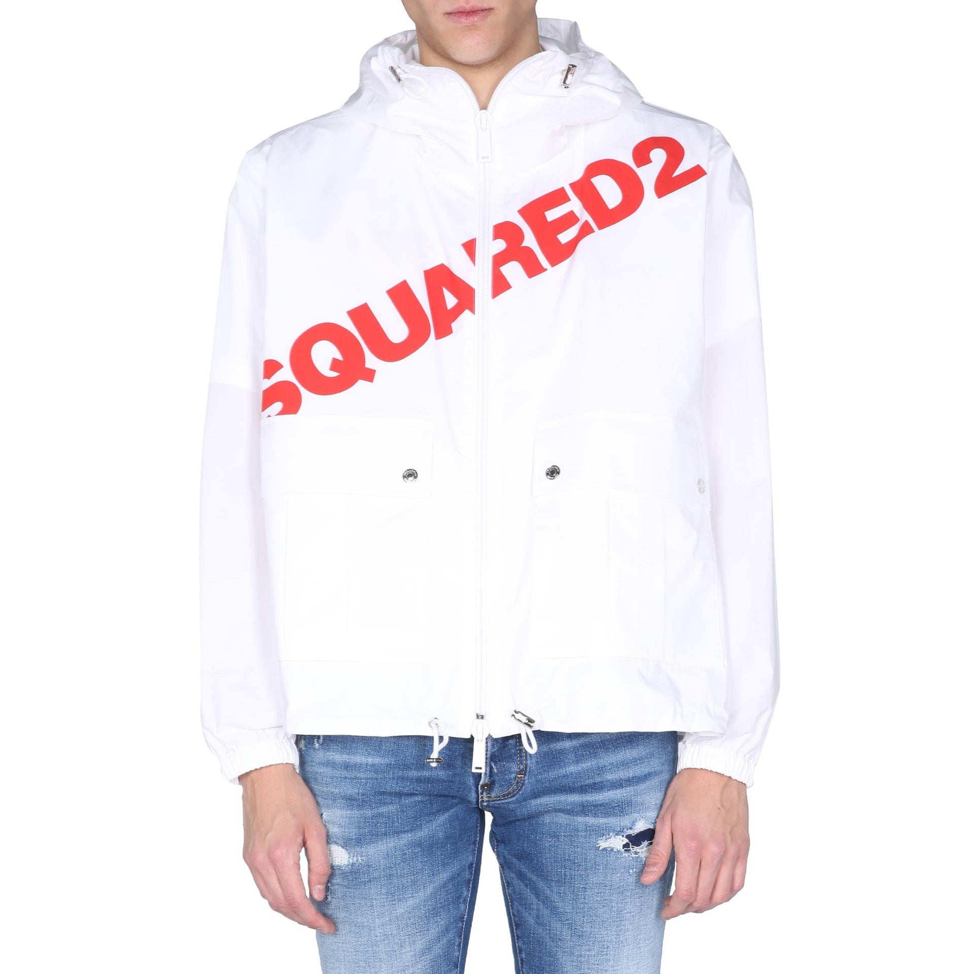 Dsquared2 Logo Hooded Windbreaker Men by Luosophy