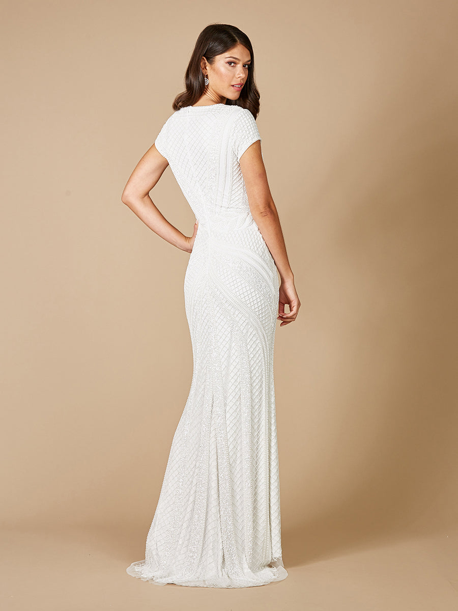 Lara Flavia Fitted Beaded Wedding Gown by Lara New York