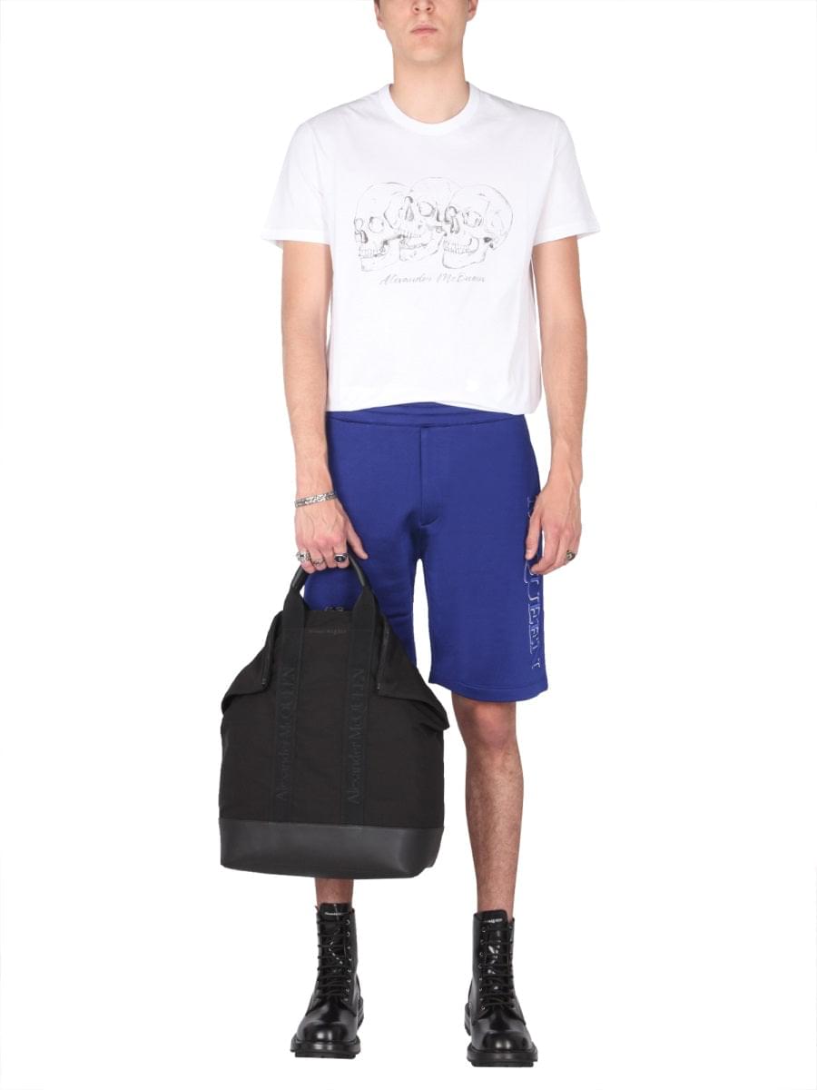 Alexander Mcqueen Men Shorts With Embroidered Logo DestGlow