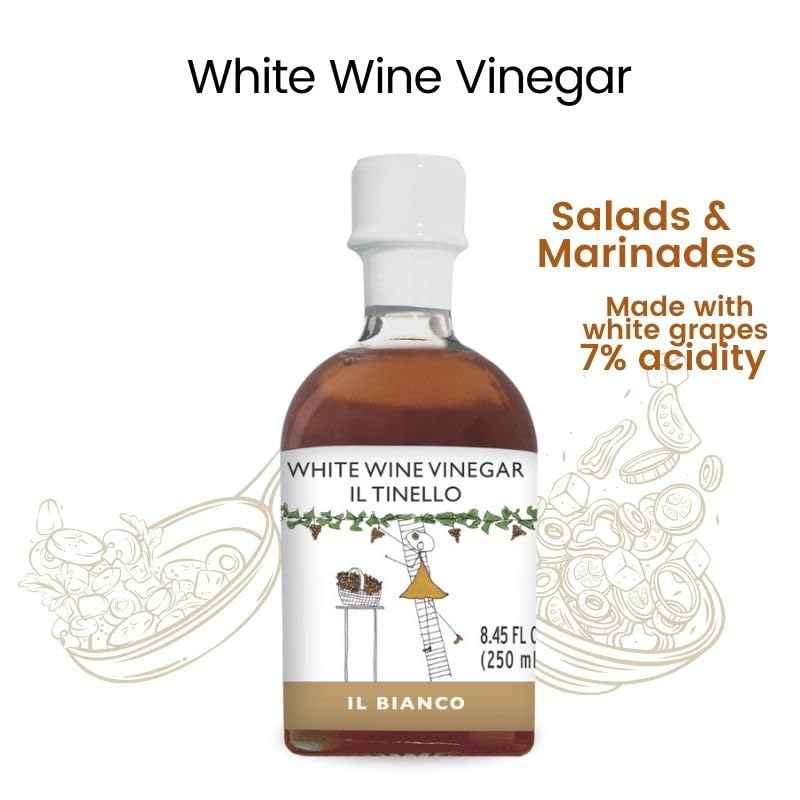 IL TINELLO, White Wine Vinegar Aceto di Vino Bianco, (8.45 fl oz) 250ml