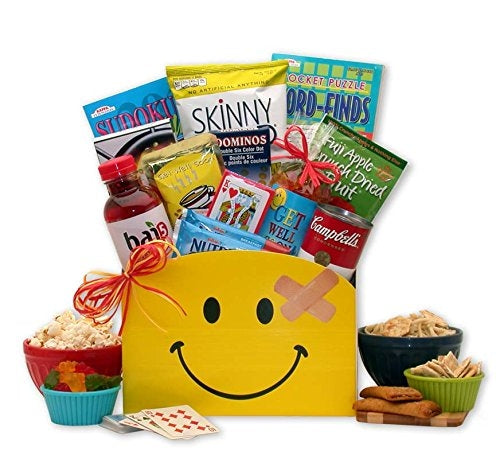 Smiles Across the Miles Get Well Gift Box - Healthy Treats & Activities