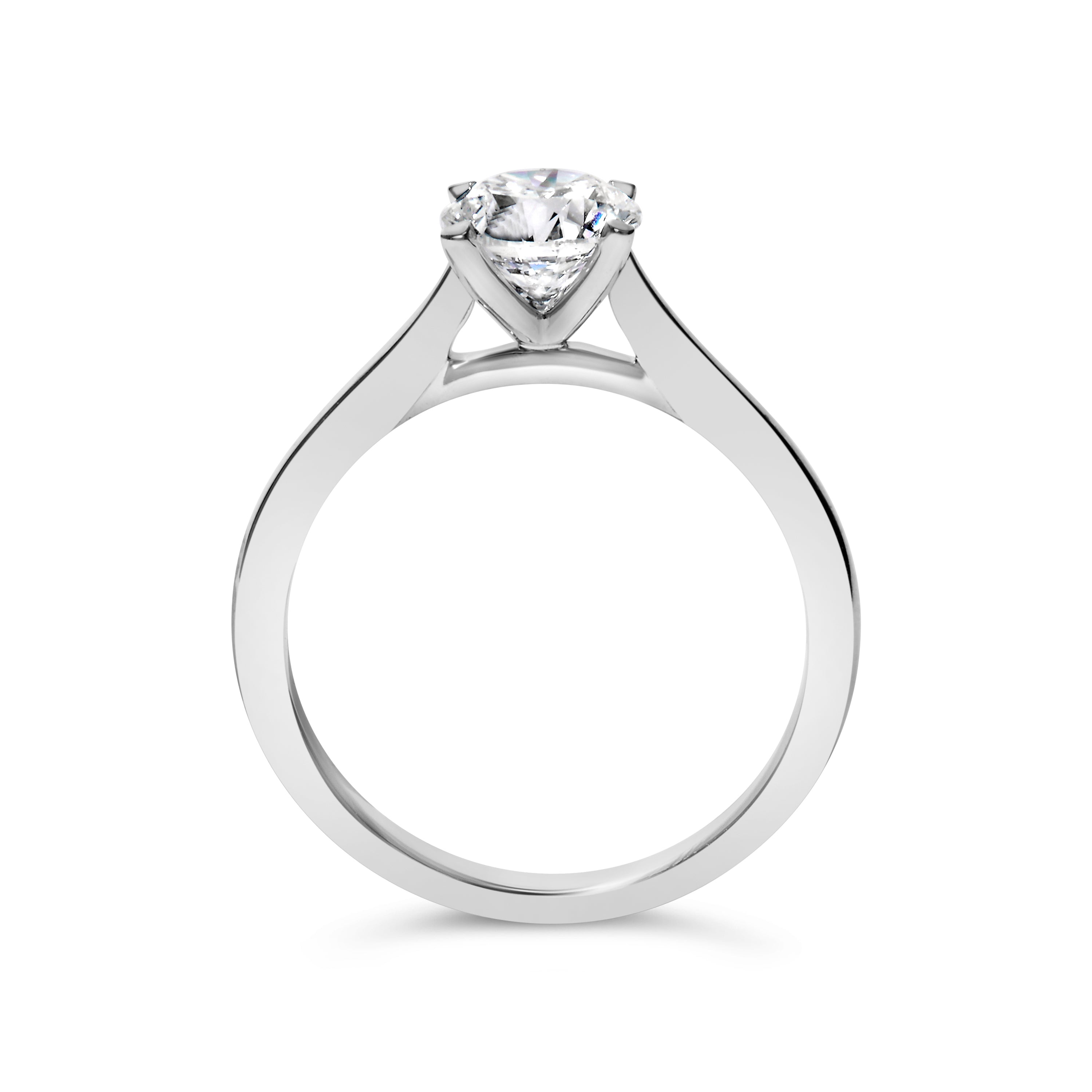 14K White Gold 1.0 Cttw Round Lab Grown Diamond Eagle Claw 4-Prong Set Solitaire Engagement Ring (F-G Color, VS2-SI1 Clarity) - Ring Size 7 by Bids.com