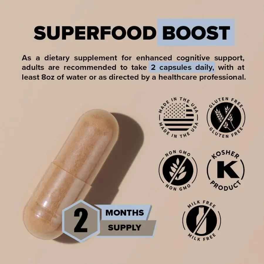 Lion’s Mane Mushroom Capsules – Supports Focus, Memory & Mental Clarity