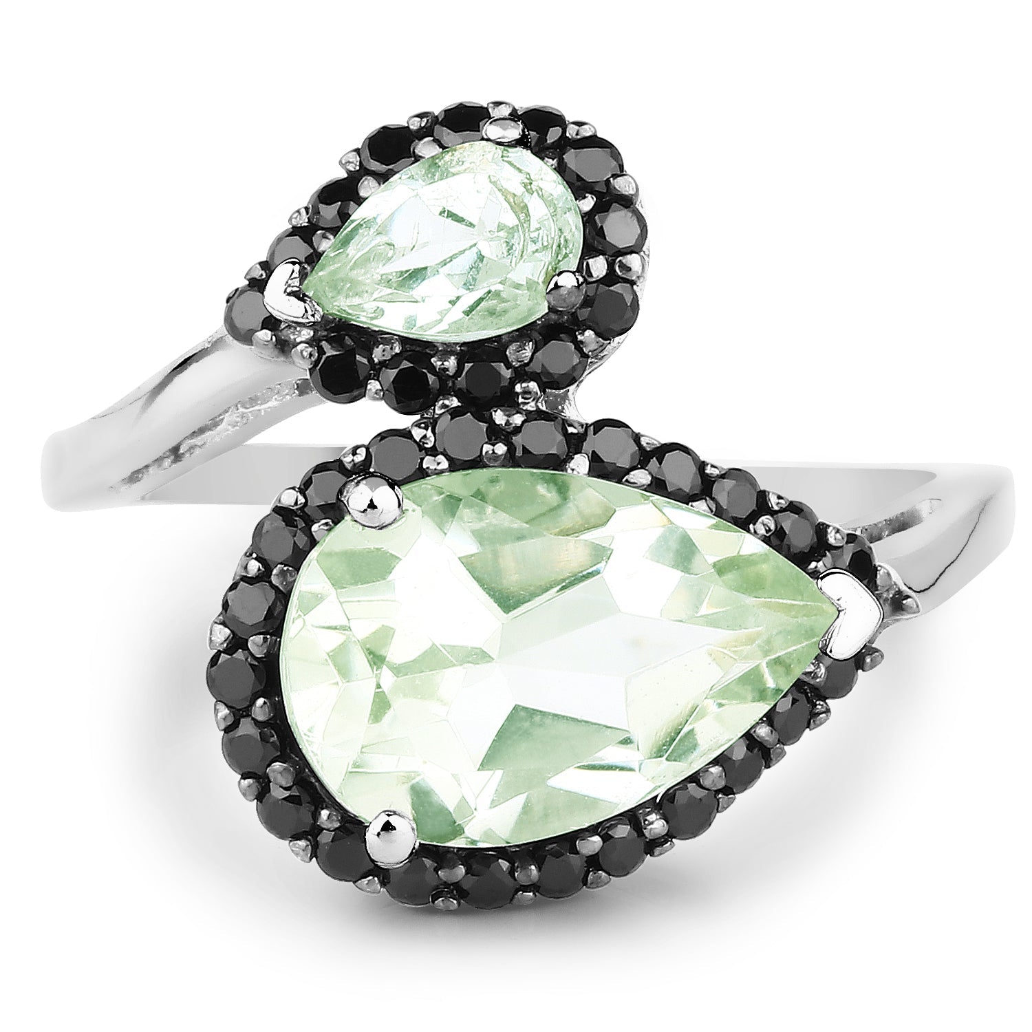 3.42 Carat Genuine Multi Stone .925 Sterling Silver Ring by Bids.com