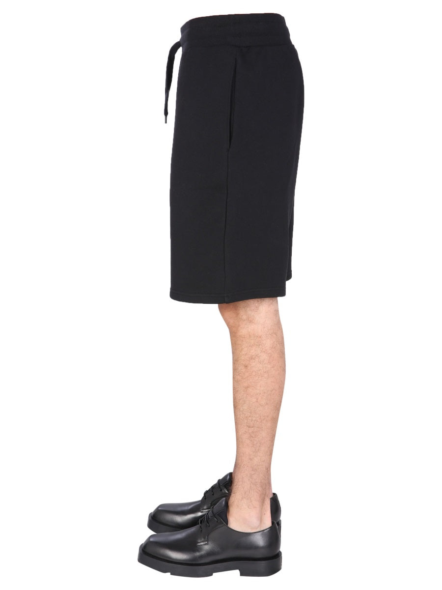 Moschino Men Bermuda With Logo Embroidered DestGlow