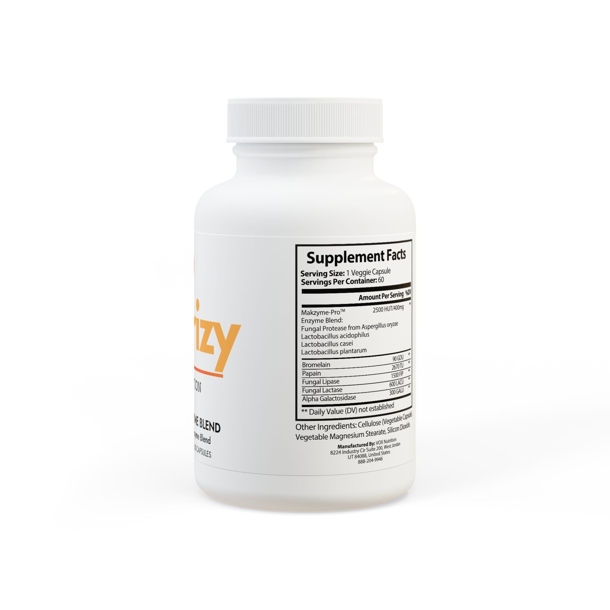 Nutrizy Digestive Enzyme Blend Supplement (60 Capsules) by Spee24, LLC
