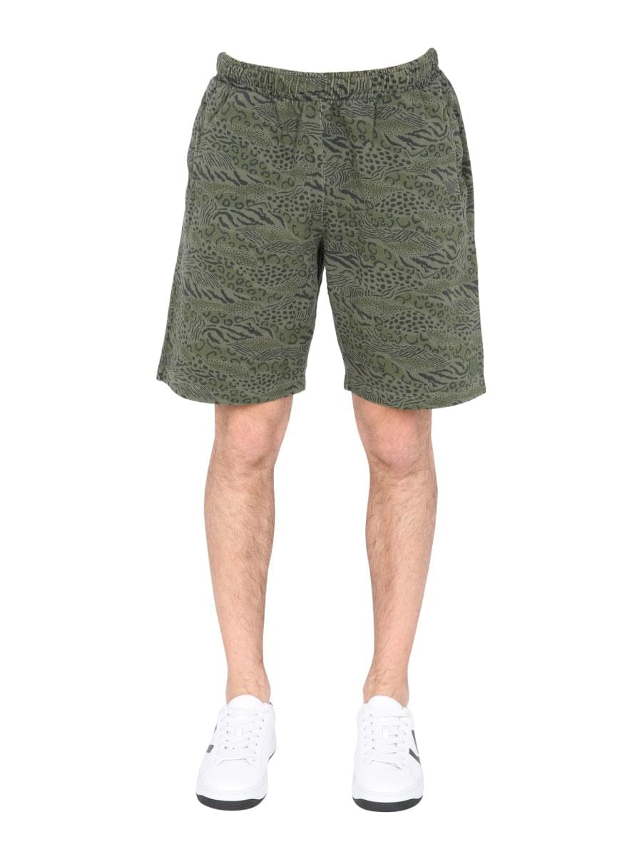 Kenzo Men Bermuda With Animal Print DestGlow