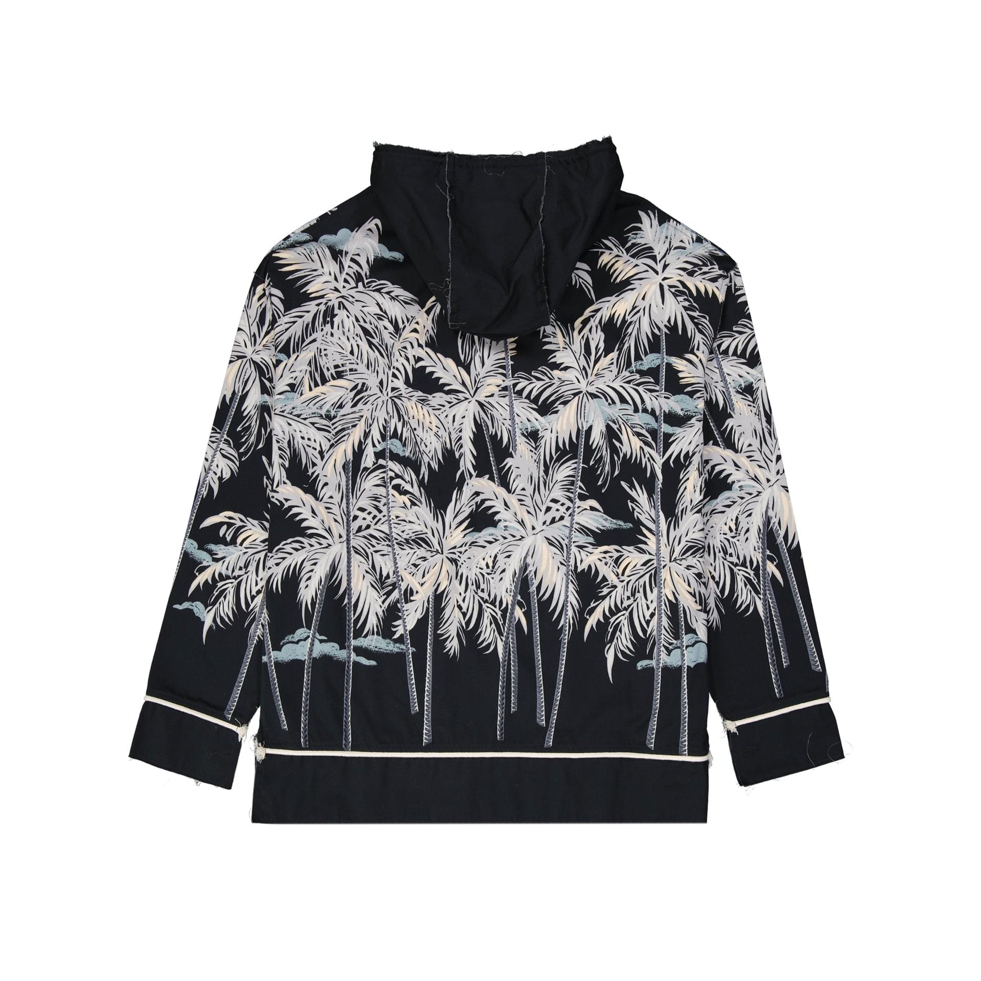 Palm Angels Hooded Printed Shirt Men DestGlow