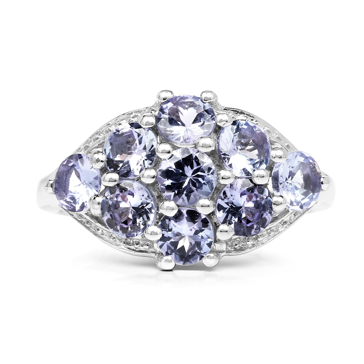 2.07 Carat Genuine Tanzanite .925 Sterling Silver Ring by Bids.com
