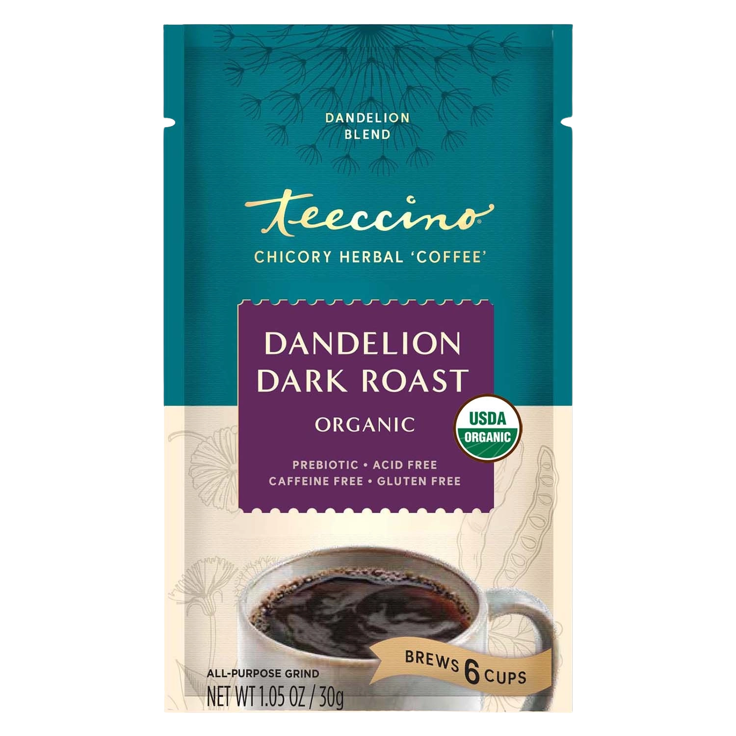 Dandelion Dark Roast Herbal Coffee DestGlow