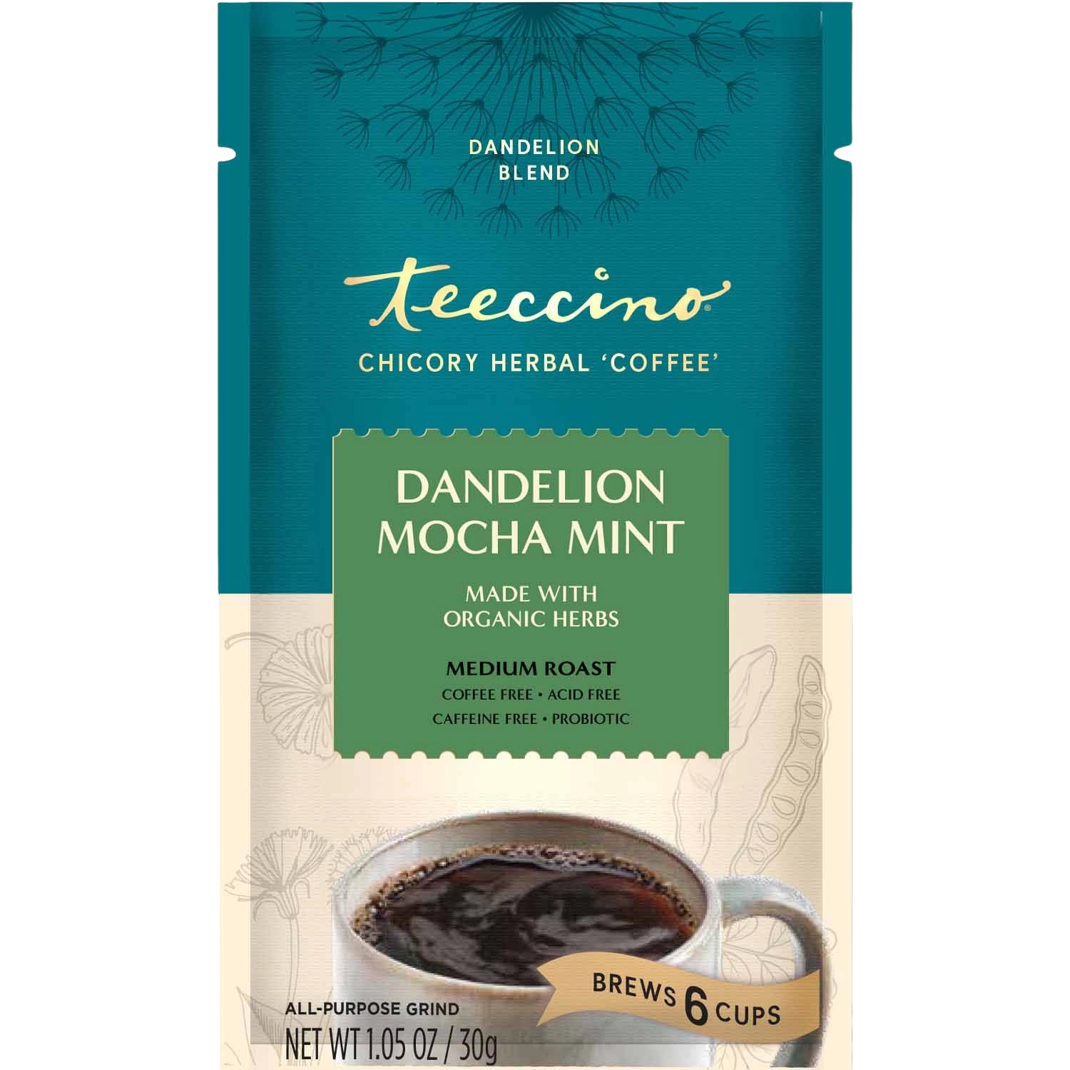 Dandelion Mocha Mint Herbal Coffee DestGlow