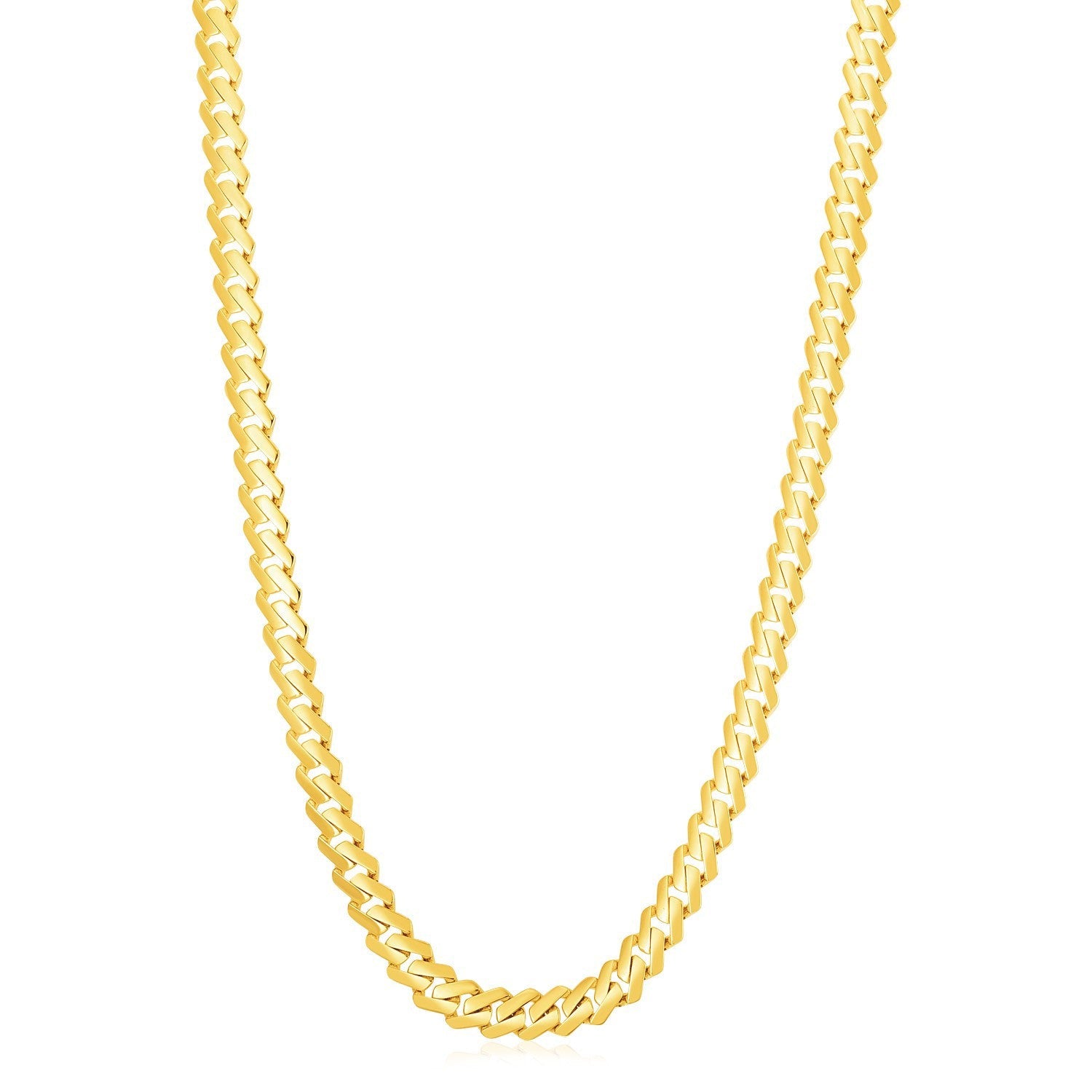 14k Yellow Gold High Polish Modern Lite Edge Chain (8.0mm) by Bids.com