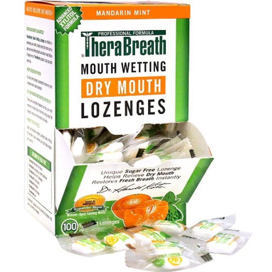 TheraBreath Dry Mouth Lozenges, Sugar Free Mandarin + Mint by Pasteur Pharmacy