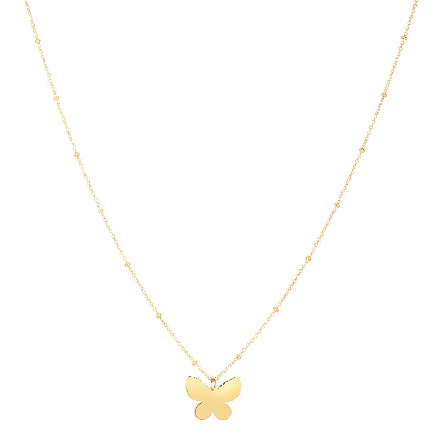 14k Yellow Gold Ppillon Butterfly Necklace DestGlow