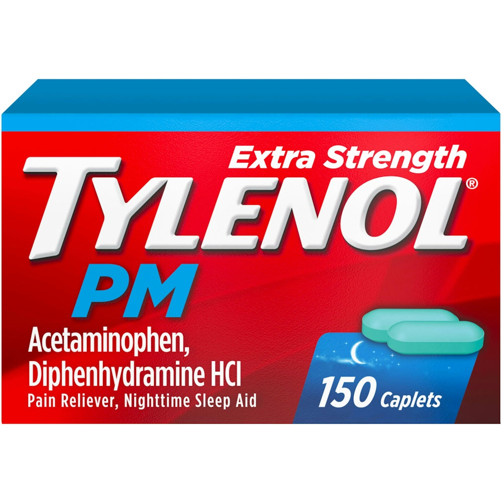Tylenol PM Extra Strength, Nighttime Pain Reliever & Sleep Aid, 150 ct Caplets by Pasteur Pharmacy