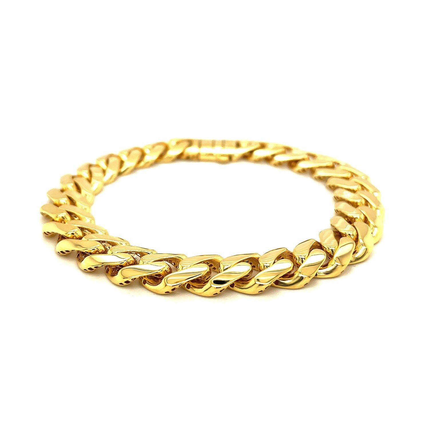 14k Yellow Gold Polished Curb Chain Bracelet by Bids.com