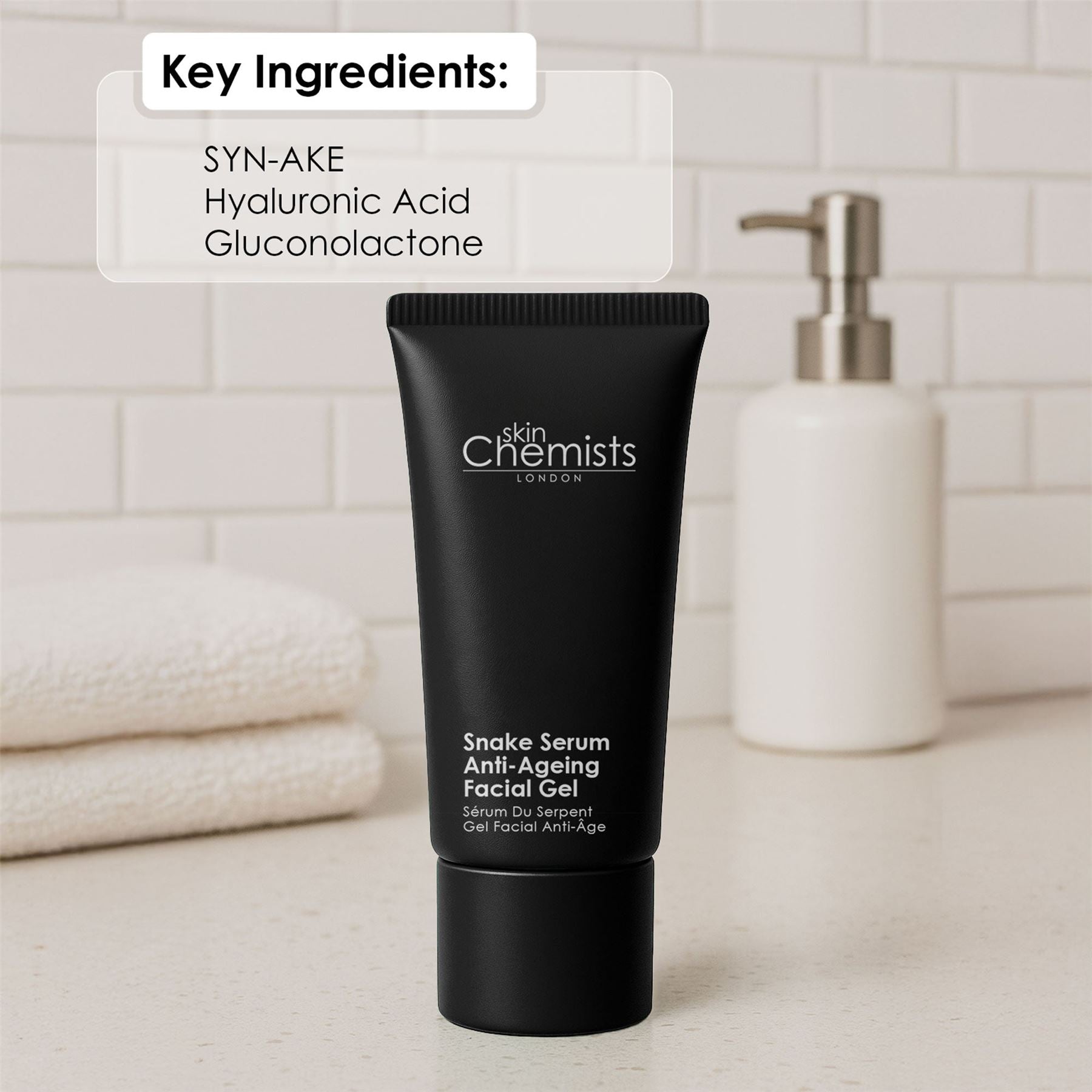 skinChemists Snake Serum Anti-Ageing Facial Gel 30ml by skinChemists US